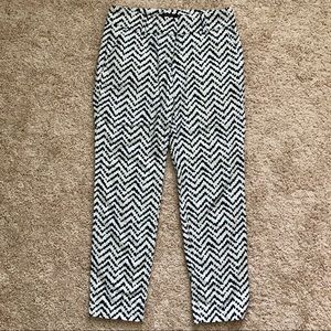 Ann Taylor Chevron Ankle Pants